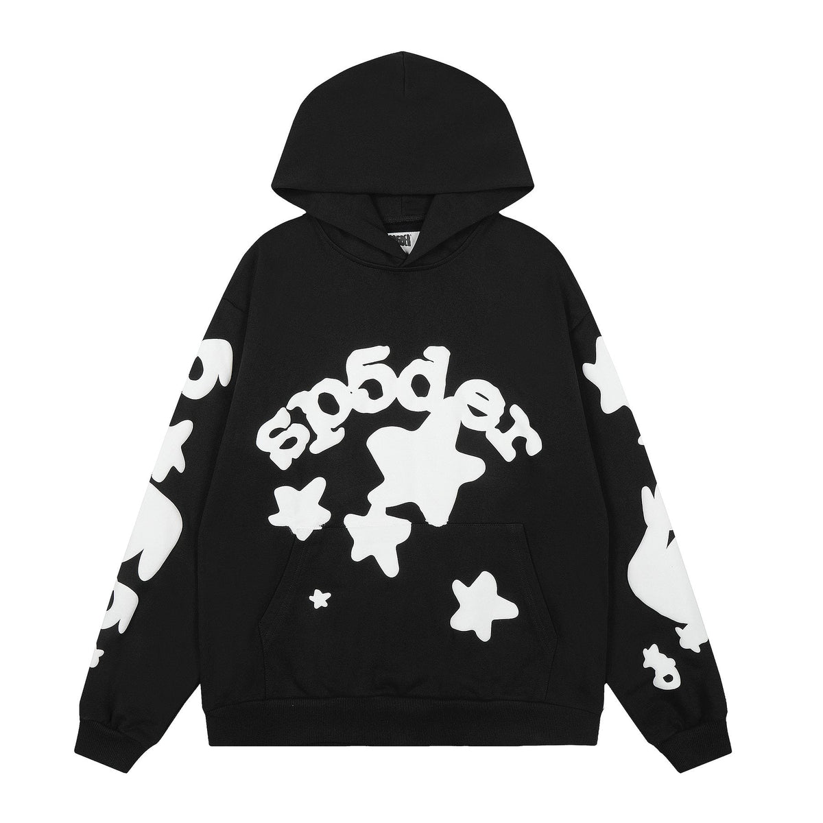 Sp5der Black White Graphic Hoodie & Jogger Matching Set